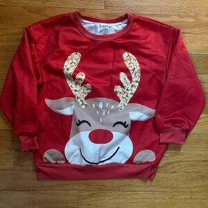 H&M Red Reindeer Kids Sweatshirt